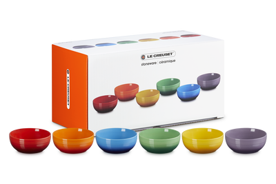 Stoneware Rainbow Set of 6 Coupe Cereal Bowls