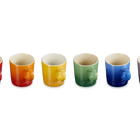Stoneware Rainbow Set of 6 Espresso Mugs image number 3