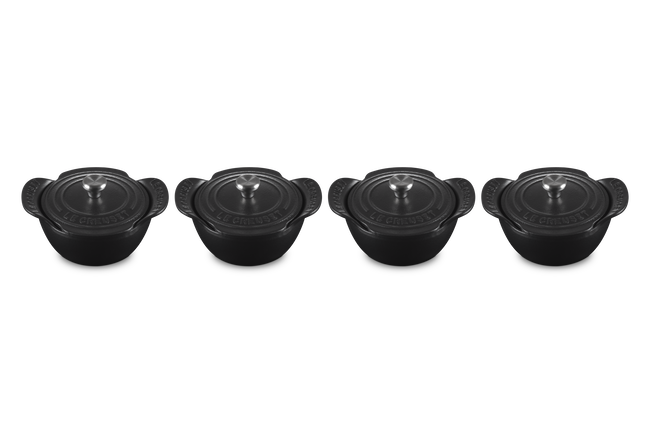 Gourmet Set of 4 Mini Cocottes Bases with Lids image number 2