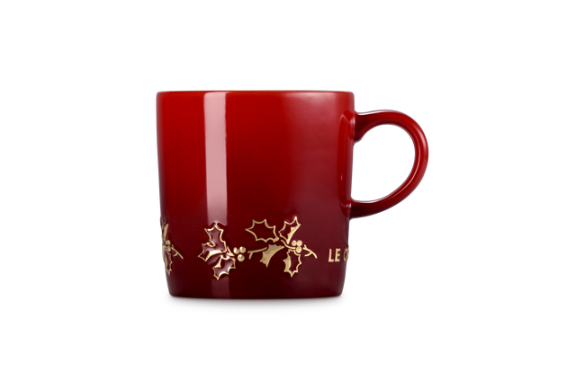 Le Creuset Stoneware Holly Mug with Gold Decal 350ml image number 5
