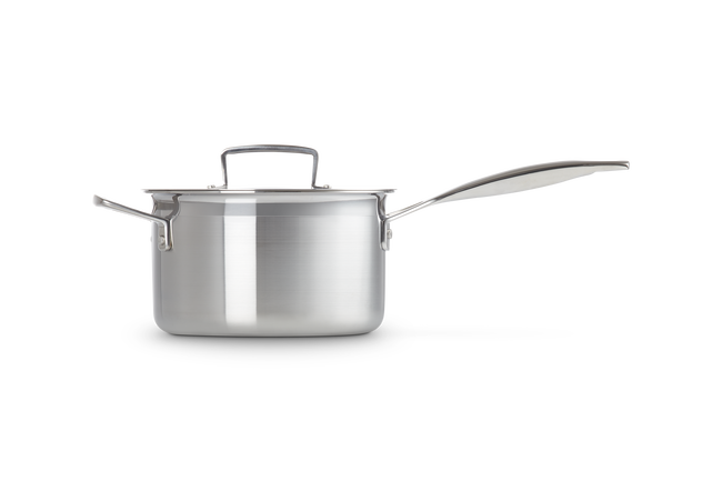 3-ply Stainless Steel Saucepan with Lid & Helper Handle image number 4