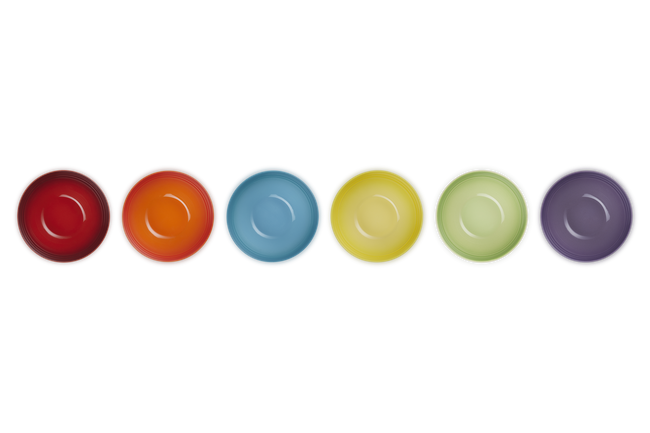 Stoneware Rainbow Set of 6 Snack Bowls image number 5