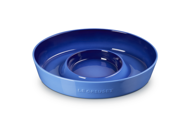 Stoneware Chip and Dip PlatterAzure Blue image number 2