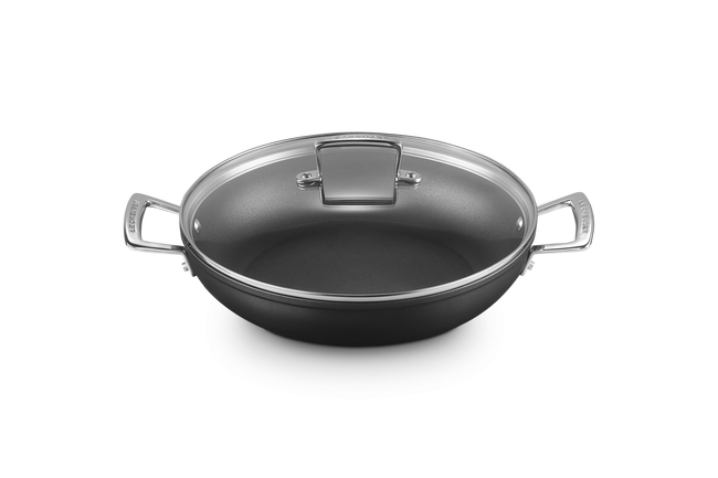 Le Creuset Non Stick Toughened Non-Stick Shallow Casserole with Glass Lid 28cm image number 2