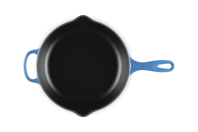 Cast Iron Signature Round SkilletAzure Blue image number 4