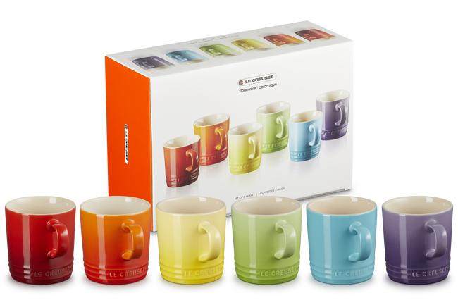 Stoneware Rainbow Set of 6 London 350ml Mugs image number 3