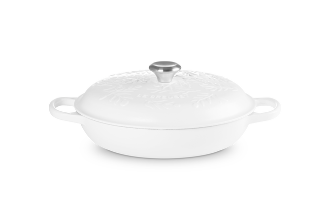 Cast Iron Olive Branch Shallow CasseroleCotton image number 1