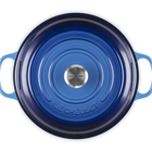 Le Creuset Cast Iron Signature Shallow Casserole 32cm Azure BlueAzure Blue image number 5