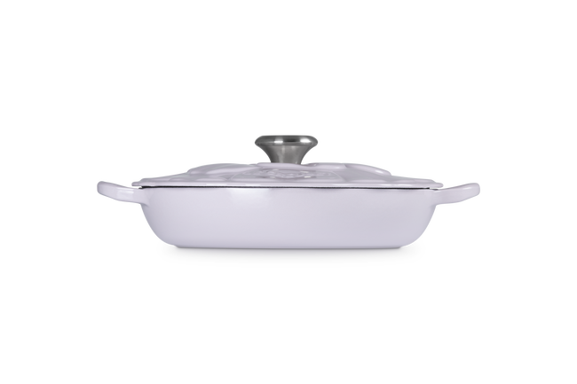 Cast Iron Petal Shallow CasseroleShallot image number 3
