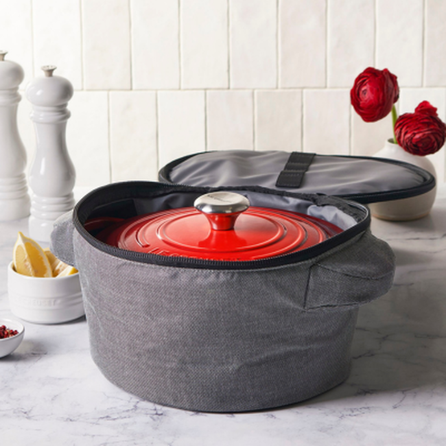 Round Casserole Tote BagNoir image number 6