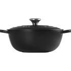 Le Creuset Cast Iron Signature Soup Pot 32cm Matte BlackMatte Black image number 3