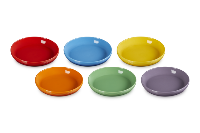 Stoneware Rainbow Set of 6 Coupe Pasta Bowls image number 3