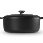 Le Creuset Cast Iron Signature Oval Casserole 31cm Matte BlackMatte Black image number 3