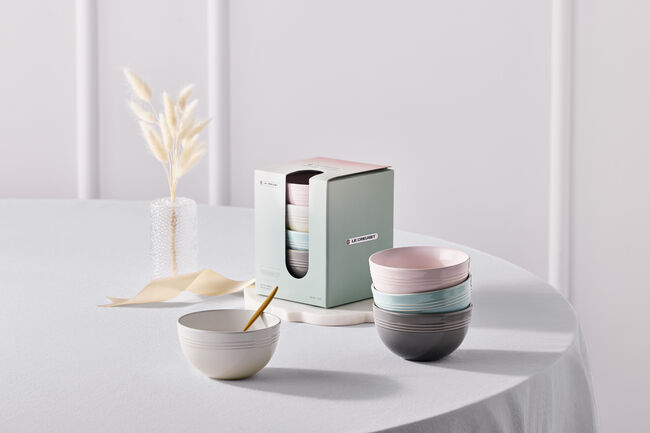 Stoneware Coupe Set of 4 Snack Bowls image number 2