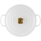 Cast Iron Signature Round CasseroleWhite image number 4