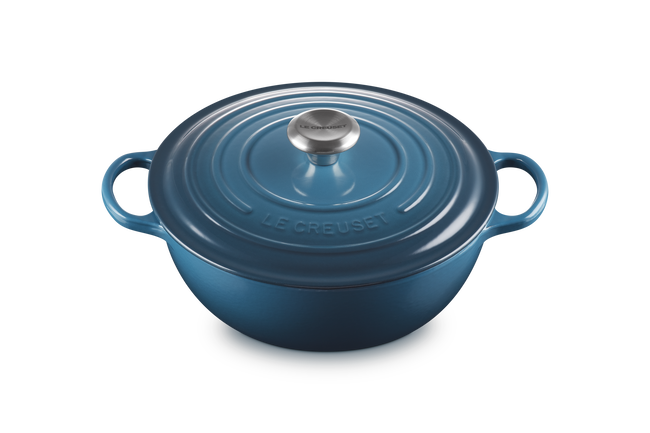 Le Creuset Cast Iron Signature Soup Pot 26cm Deep TealDeep Teal image number 2