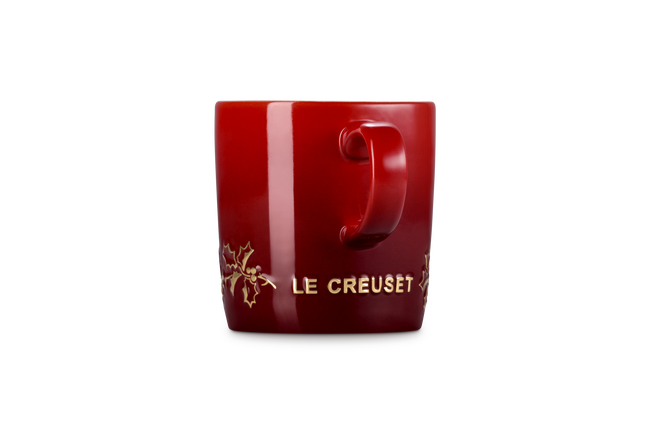 Le Creuset Stoneware Holly Mug with Gold Decal 350ml image number 6