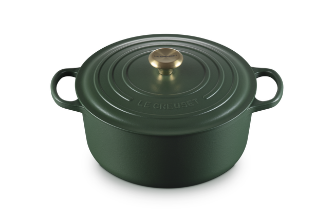 Le Creuset Cast Iron Signature Round Casserole 28cm For&ecirc;tFor&ecirc;t image number 2
