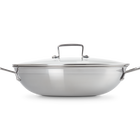 3-ply Stainless Steel Wok with Helper Handles image number 3