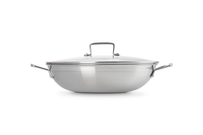 3-ply Stainless Steel Wok with Helper Handles image number 3