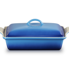 Stoneware Heritage Rectangular Dish with LidAzure Blue image number 1