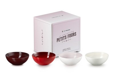 Stoneware Petits Fours Set of 4 Cereal Bowls