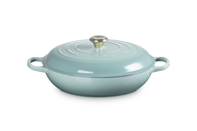 Le Creuset Cast Iron Signature Shallow CasseroleSage image number 1