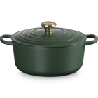 Le Creuset Cast Iron Signature Round Casserole 26cm For&ecirc;tFor&ecirc;t image number 1