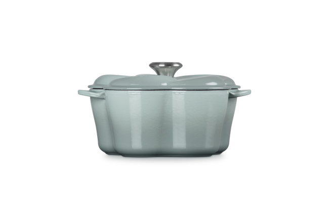 Le Creuset Cast Iron Floral Casserole 20cm Sea SaltSea Salt image number 3