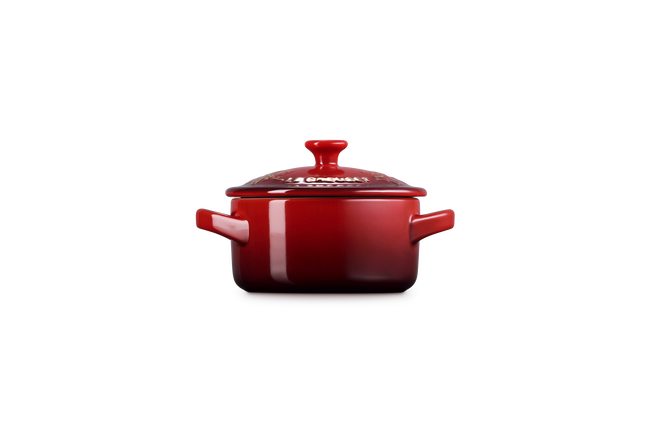 Le Creuset Stoneware Holly Mini Casserole with Gold Decal 10cm image number 3