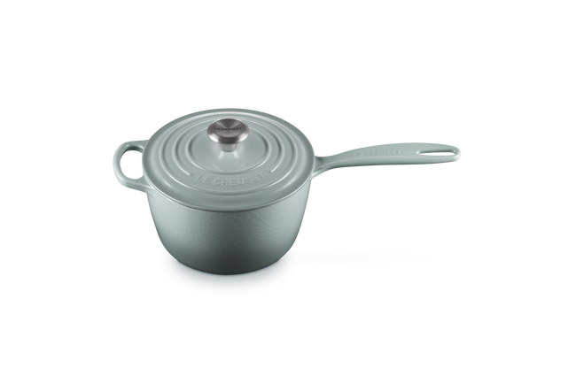 Le Creuset Cast Iron Signature Saucepan 18cm Sea SaltSea Salt image number 2