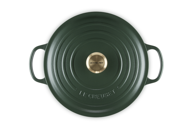 Le Creuset Cast Iron Signature Round Casserole 28cm For&ecirc;tFor&ecirc;t image number 5
