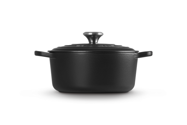Le Creuset Cast Iron Signature Round Casserole 28cm Matte BlackMatte Black image number 3