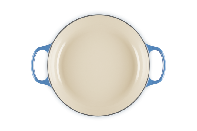 Le Creuset Cast Iron Signature Shallow Casserole 28cm AzureAzure Blue image number 4