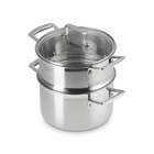 3-ply Stainless Steel Casserole with Steamer Set image number 10