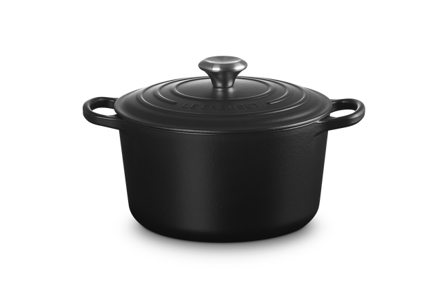 Cast Iron Signature Deep Round CasseroleMatte Black image number 1