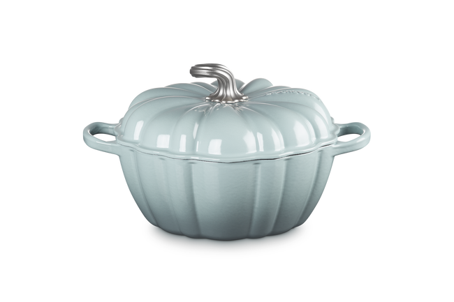 Le Creuset Cast Iron Signature Pumpkin Casserole 24cm Sea SaltSea Salt image number 1