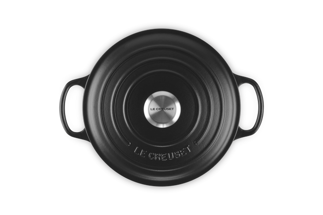 Le Creuset Cast Iron Signature Round Casserole 28cm Matte BlackMatte Black image number 4