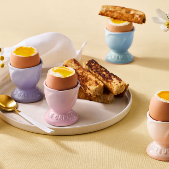 Stoneware La Collection Jardin Set of 4 Footed Egg Cups image number 5