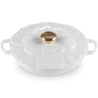Cast Iron Petal Shallow CasseroleWhite image number 2