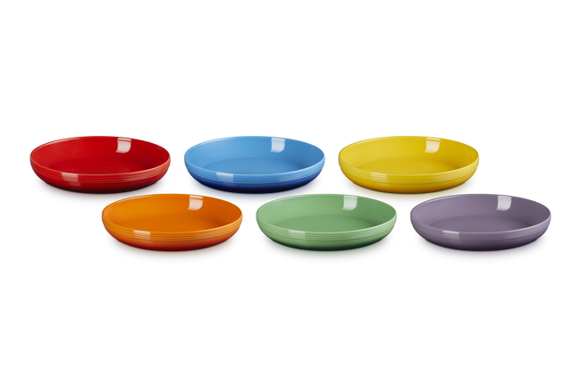 Stoneware Rainbow Set of 6 Coupe Pasta Bowls image number 2