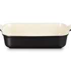 Stoneware Heritage Rectangular DishMatte Black image number 1