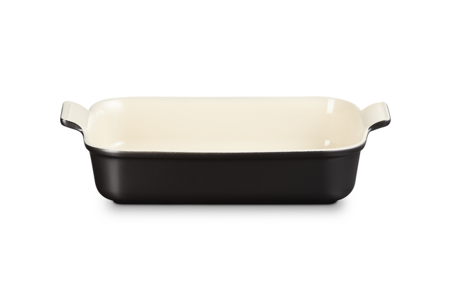 Stoneware Heritage Rectangular DishMatte Black image number 1