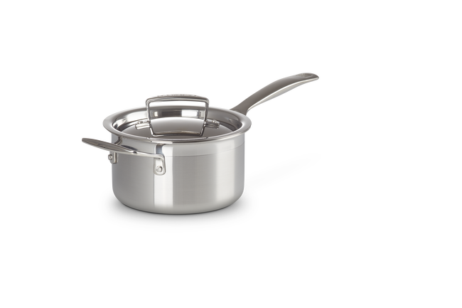3-ply Stainless Steel Saucepan with Lid & Helper Handle image number 8