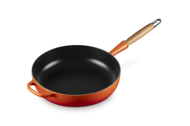 Cast Iron Signature Saute Pan with Wooden HandleFlame image number 7