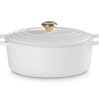 Le Creuset Cast Iron Signature Oval Casserole 31cm WhiteWhite image number 1