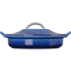 Le Creuset Cast Iron Classic Modern Heritage Shallow Casserole 28cm Azure BlueAzure Blue image number 3