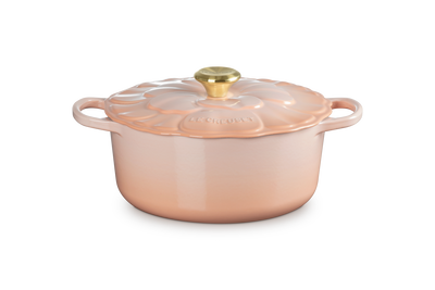Le Creuset Cast Iron Signature Petal Round Casserole 26cm Peche