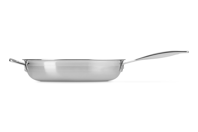 3-ply Stainless Steel Uncoated Frying Pan with Helper Handle image number 5