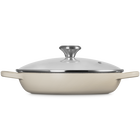 Le Creuset Cast Iron Signature Shallow Casserole with Glass Lid 26cm BriocheBrioche image number 3